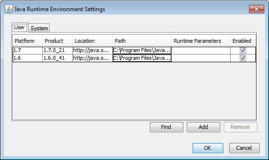 Enable JRE available to Java Plug